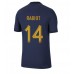 Maillot de foot France Adrien Rabiot #14 Domicile vêtements Monde 2022 Manches Courtes